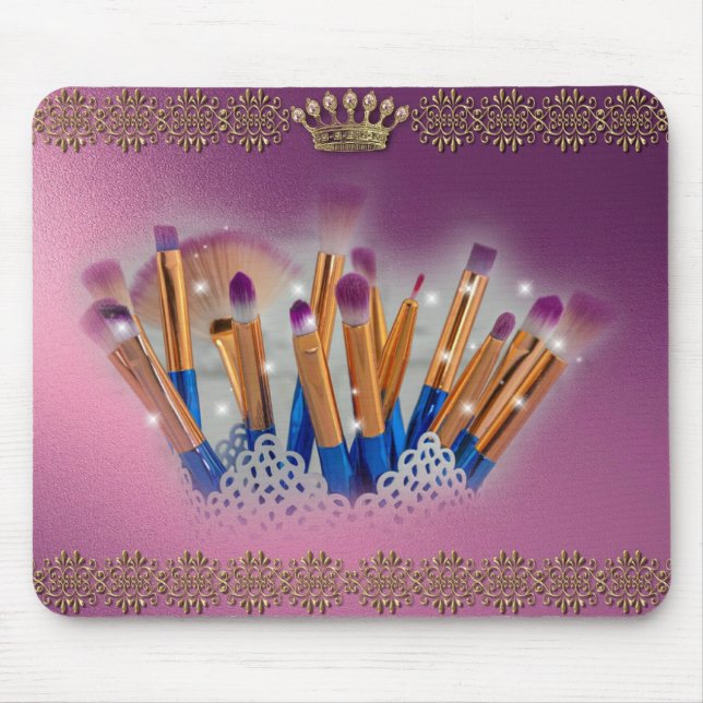 Mousepad Cosméticos Makeup Brush Glamor (Frente)