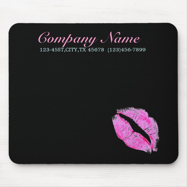 Mousepad cosmetologist cor-de-rosa moderno do maquilhador (Frente)