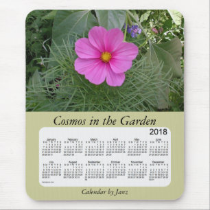 Mousepad Cosmos 2018 no calendário do jardim por Janz