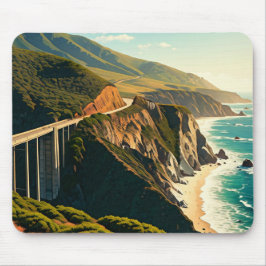Mousepad Costa Central do Grande Sur Califórnia