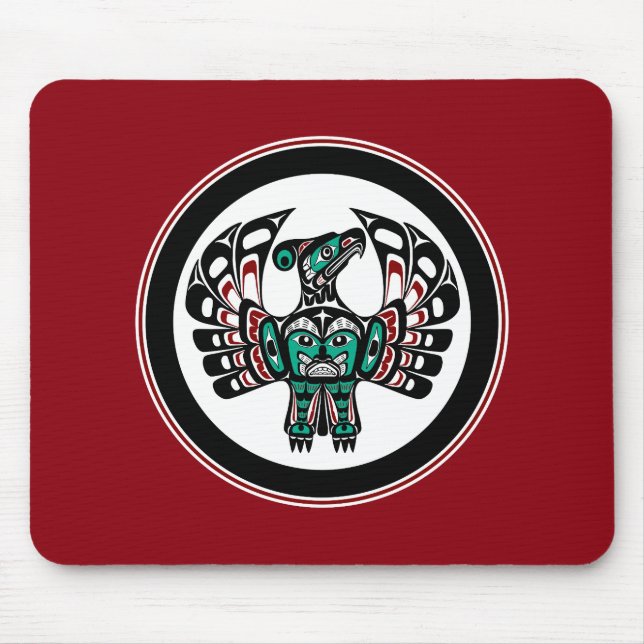Mousepad Costa do Pacífico Noroeste Haida art Thunderbird (Frente)
