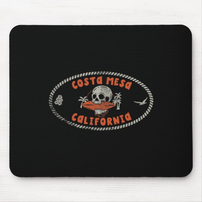 Mousepad Costa Mesa Califórnia Ca Retro Surfer Frente e Ck (Frente)