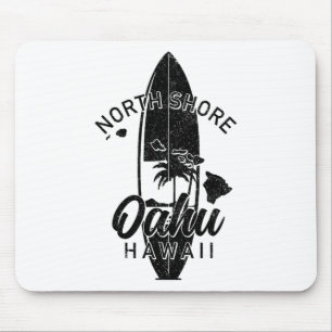 Mousepad Costa Norte de Oahu Havaí Prancha de Surf Surfista