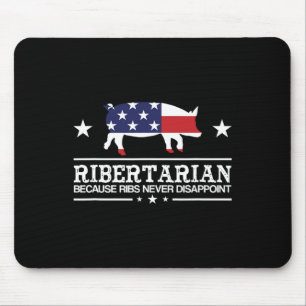 Mousepad Costelas Ribertarian Porco Patriota Churrasco Dive