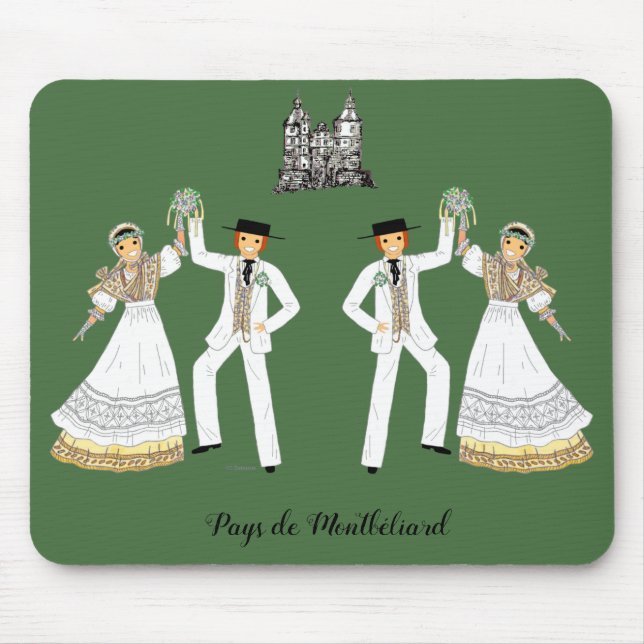 Mousepad Costume de mariage au Pays de Montbéliard (Frente)