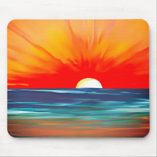 Mousepad Costume de Oceano Vivo em Laranja e Azul