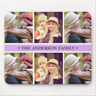 Mousepad Costume Pastel da colagem da foto do roxo 6