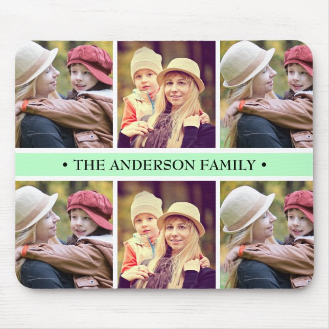 Mousepad Costume Pastel da colagem da foto do verde 6 (Frente)