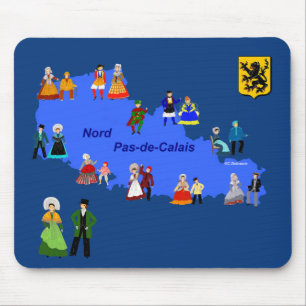 Mousepad Costumes du Nord-Pas-de-Calais, França