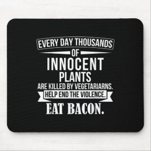 Mousepad Cota Anti-Vegetariana Engraçado - Carne Sobre Baco
