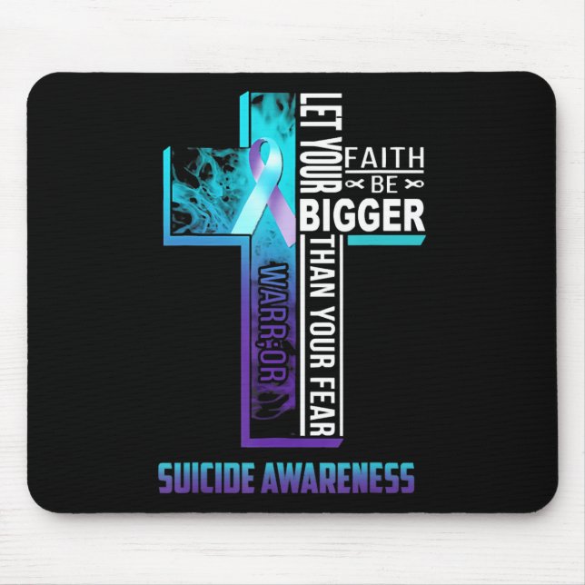 Mousepad Cota Cristã Faith Para Suicídio Por Saúde Mental P (Frente)