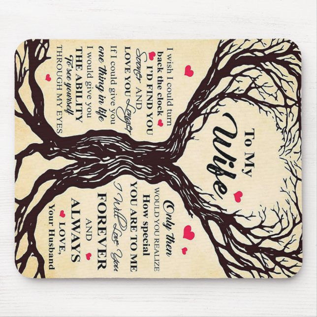 Mousepad Cota De Amor Para Esposa | Presente De Imagem Retr (Frente)