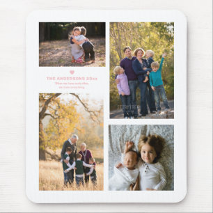 Mousepad Cota de Força Familiar e 4 Colagem de Fotos Famil