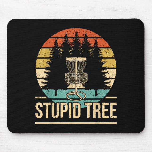 Mousepad Cota de jogador de golfe de disco estúpido (Frente)