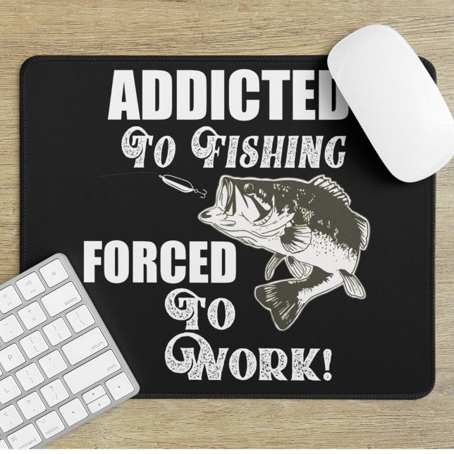 Mousepad Cota De Pesca Engraçada Peixe Esportivo (The perfect mouse pad for the avid angler who would rather be fishing than working.)