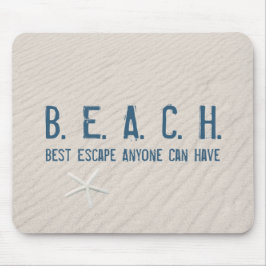 Mousepad Cota de Praia com Starfish Branco