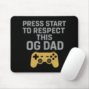 Mousepad Cota de Respeito do Pai do Jogador Retroativo