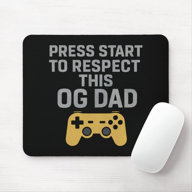 Mousepad Cota de Respeito do Pai do Jogador Retroativo (Com mouse)