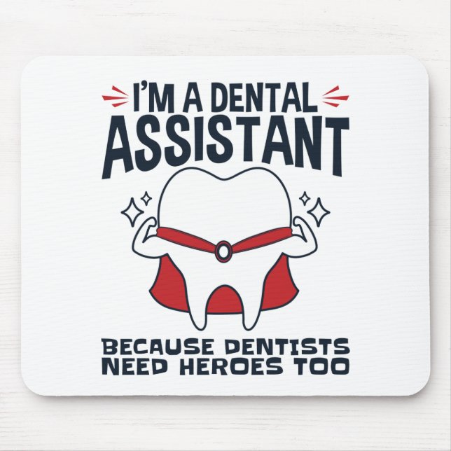 Mousepad Cota Heroínas Engraçadas do Assistente Dental (Frente)