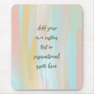 Mousepad Cotação Motivacional de Cores Aquáticas de Pastel