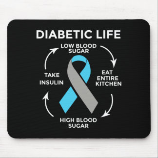 Mousepad Cotações de Diabetes Masculinas Lutador de Diabete