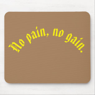 Mousepad cotações de motivação de academia e marrom claro