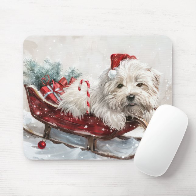 Mousepad Coton De Tulear Cão Festivo (Com mouse)
