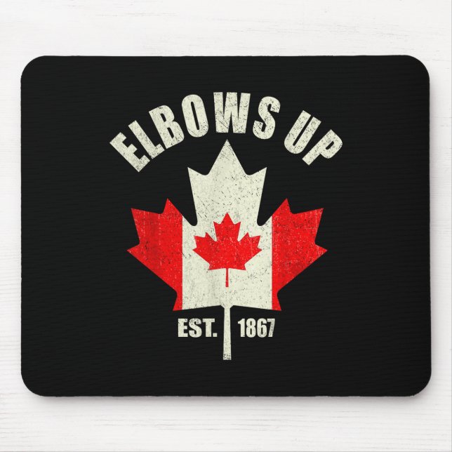 Mousepad Cotovelo Canadá Est 1867 Orgulhoso Ca Forte Canade (Frente)
