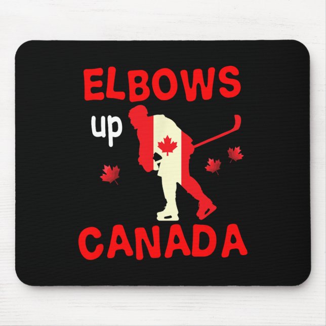 Mousepad Cotovelos acima Canadá! Hóquei  (Frente)