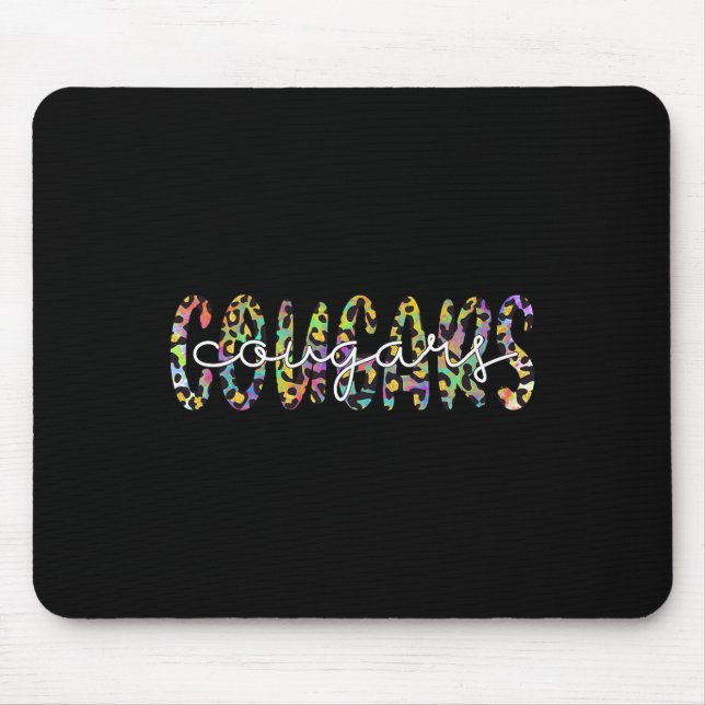 Mousepad Cougarts School Sports Fan Team Spirit Mascot Gift (Frente)