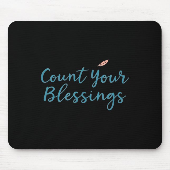 Mousepad Count Your Blessings – Insrational Faith Christian (Frente)