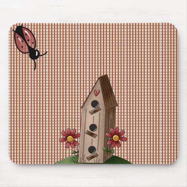 Mousepad Country Red Gingham Checks (Frente)