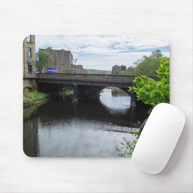 Mousepad County Bridge e o Rio Calder, Sowerby Bridge (Com mouse)