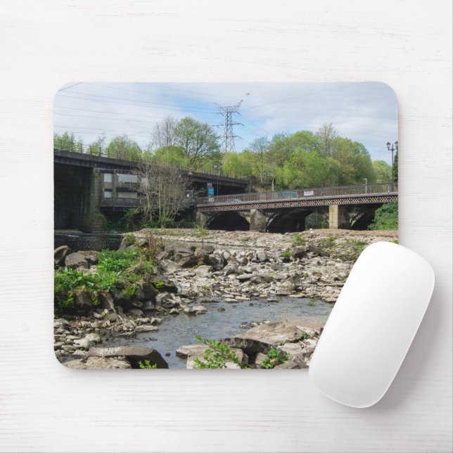 Mousepad County Bridge e o Rio Calder, Sowerby Bridge (Com mouse)
