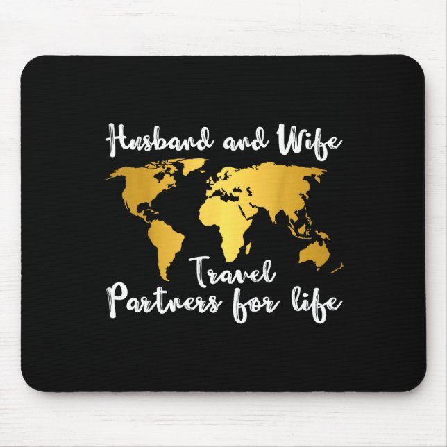 Mousepad Couple Matching Husband And Wife Travel Partners F (Frente)