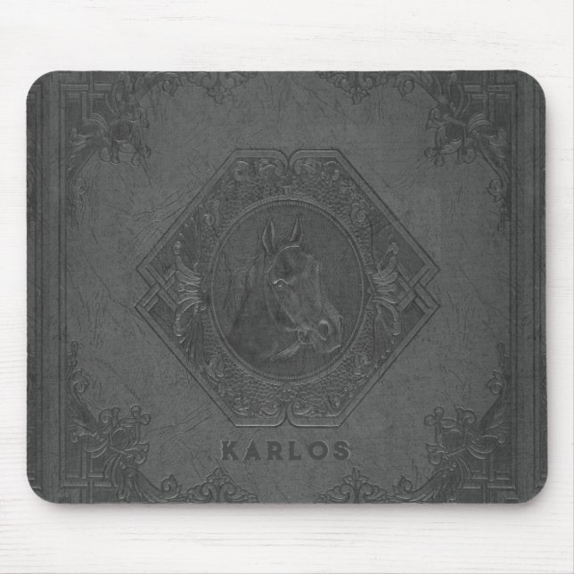 Mousepad Couro-cinza em bruto (Frente)