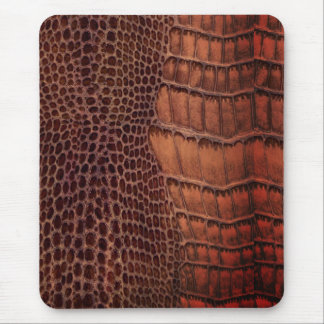 Mousepad Couro Clássico De Répteis De Alligador De Mahogany