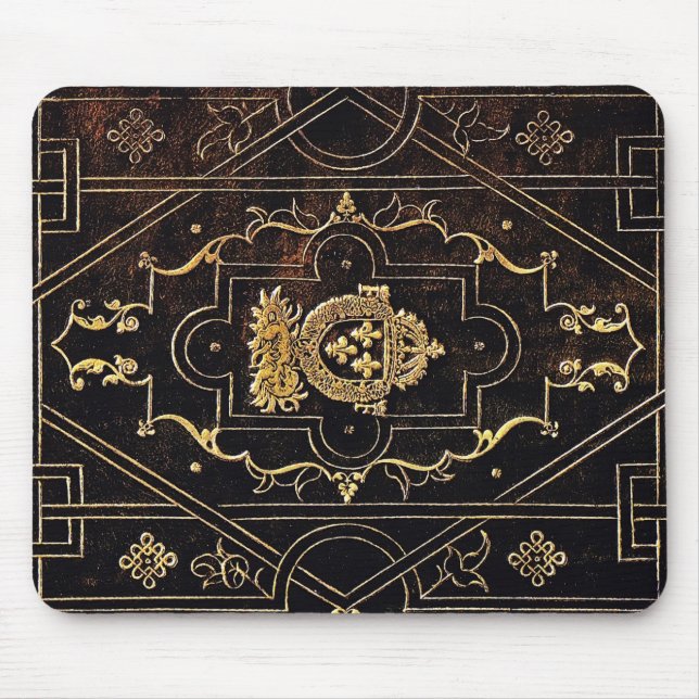 Mousepad Couro e Dourado (Frente)