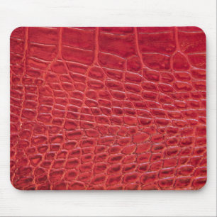 Mousepad Couro-jacaré vermelho-escura