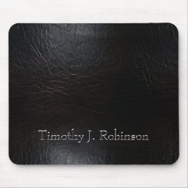 Mousepad Couro Preto, Com Distância Faux, Emboscada