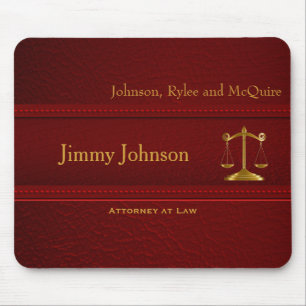 Mousepad Couro vermelho escuro de gama alta - design do