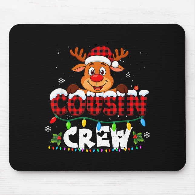 Mousepad Cousin Crew Christmas 2025 Family Matching Santa E (Frente)
