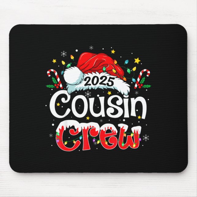 Mousepad Cousin Crew Christmas Xmas Lights Family Matching  (Frente)