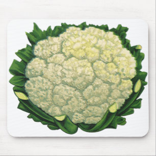 Mousepad Couve-flor dos vegetarianos dos vegetais da comida