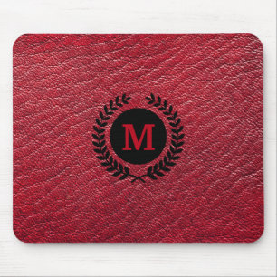 Mousepad Couve-Neves Vermelha com Laurel Wreath Monograma