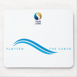 Mousepad Covid-19 Feche a curva Adicionar seu logotipo