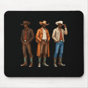 Mousepad Cowboy Negro Rodeio Western Melanina Herança Texas
