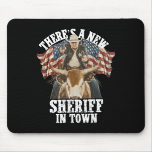 Mousepad Cowboy Trump 2025 Há um Novo Xerife na Cidade