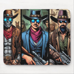 Mousepad cowboys cyborg histórias em quadrinhos