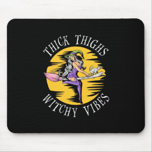 Mousepad Coxas Grossas do Halloween Vibrações de Bruxa